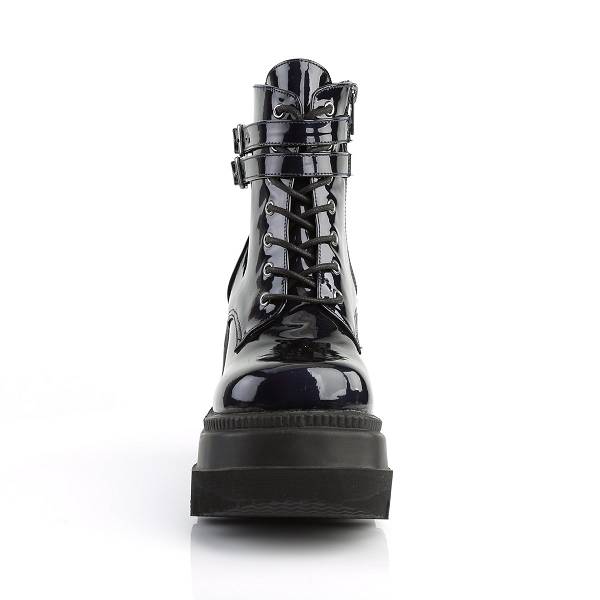 Demonia Women's Shaker-52 Platform Boots - Black Hologram D5207-18US Clearance